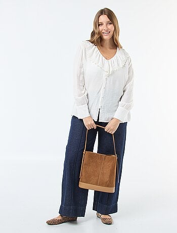 Blouse satinée avec col claudine 'Vero Moda'