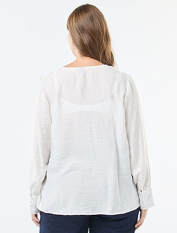 Blouse satinée avec col claudine 'Vero Moda'