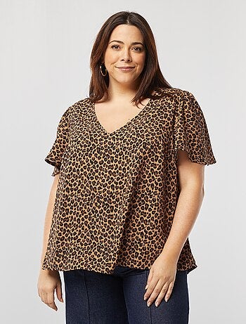 Blouse uni manches courtes