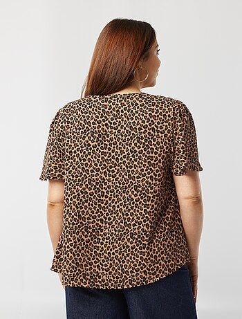 Blouse uni manches courtes