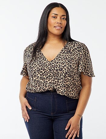 Blouse uni manches courtes