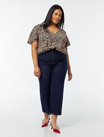 Blouse uni manches courtes