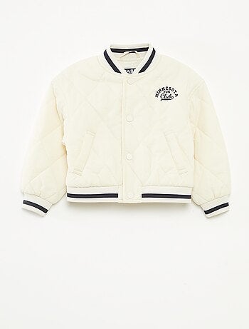 Blouson à pressions en matière quiltée