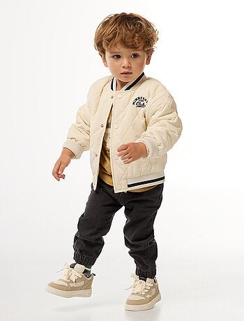 Blouson à pressions en matière quiltée