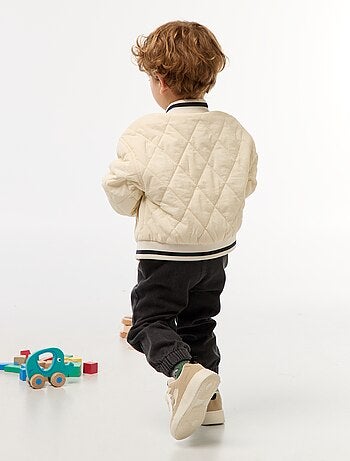 Blouson à pressions en matière quiltée