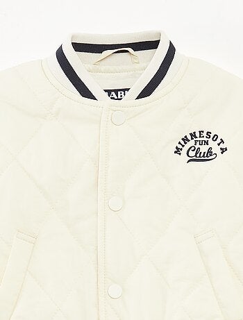 Blouson à pressions en matière quiltée