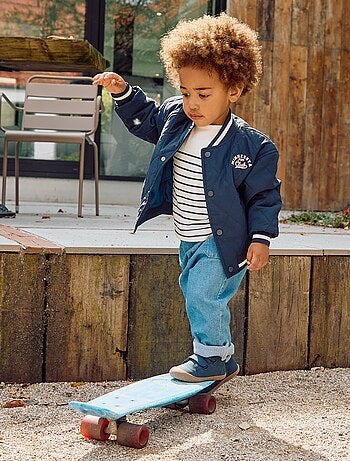 Blouson à pressions en matière quiltée