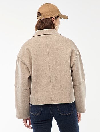 Blouson américain imitation lainage