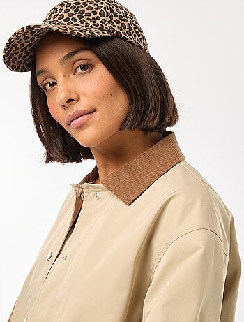 Blouson avec col en matière côtelée