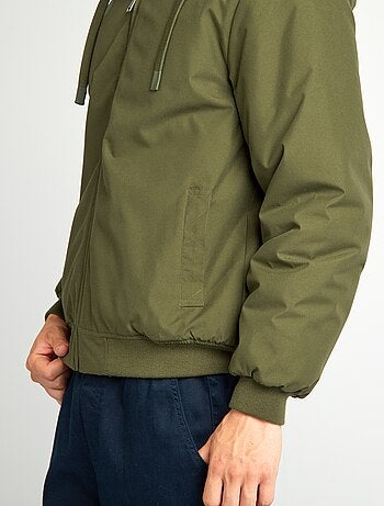 Blouson chaud avec capuche doublée effet moutonnée