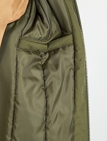 Blouson chaud avec capuche doublée effet moutonnée