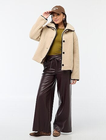 Blouson chaud effet moutonné