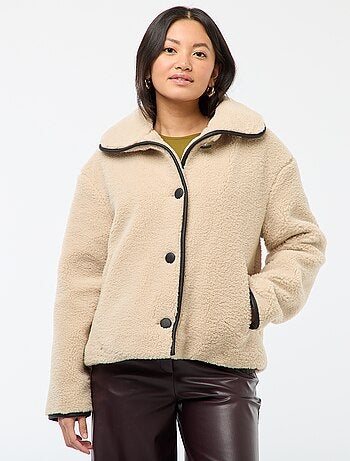 Blouson chaud effet moutonné