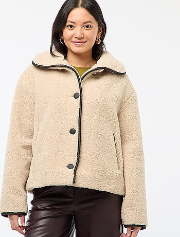 Blouson chaud effet moutonné