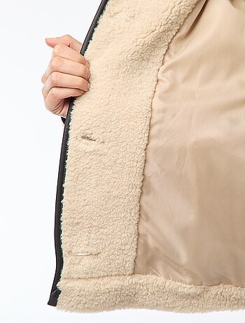 Blouson chaud effet moutonné