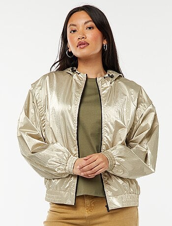 Blouson coupe-vent métallisé