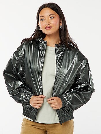 Blouson coupe-vent métallisé