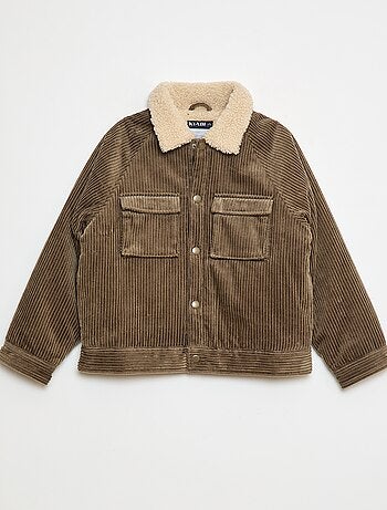 Blouson court en velours côtelé