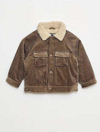 Blouson court en velours doublé