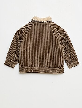 Blouson court en velours doublé