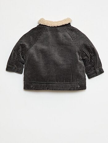 Blouson court en velours doublé