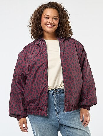 Blouson déperlant style coupe-vent à capuche