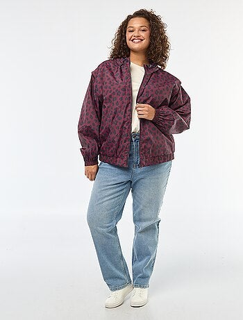 Blouson déperlant style coupe-vent à capuche