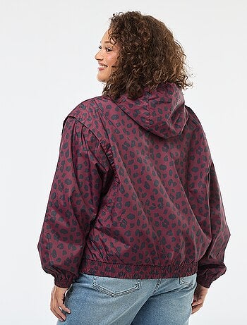 Blouson déperlant style coupe-vent à capuche