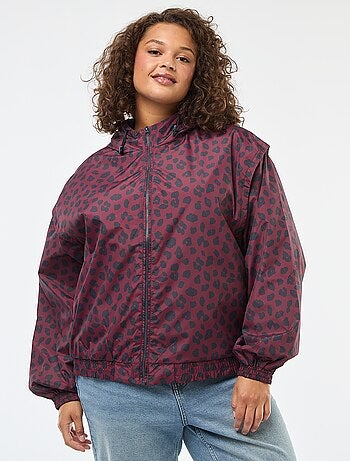 Blouson déperlant style coupe-vent à capuche