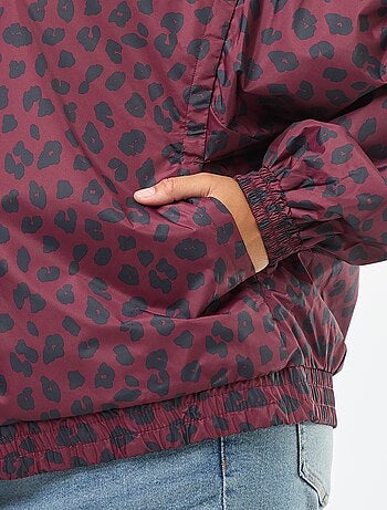 Blouson déperlant style coupe-vent à capuche