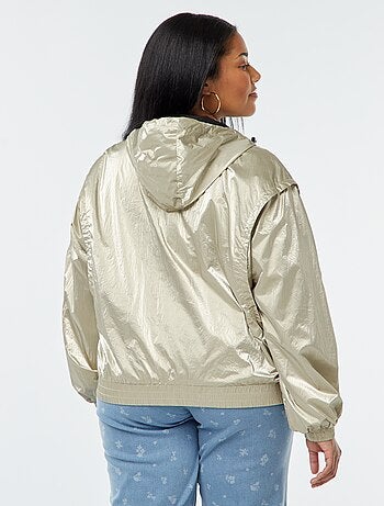 Blouson doré à capuche