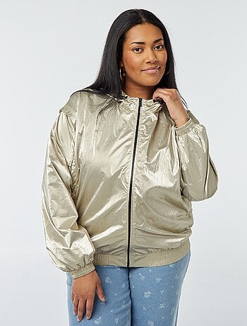 Blouson doré à capuche