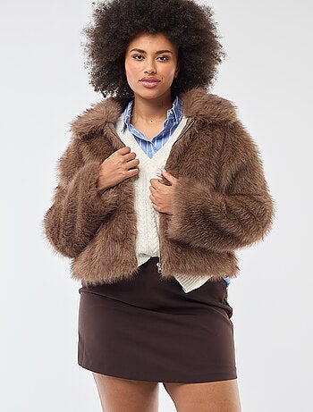 Blouson en fausse fourrure