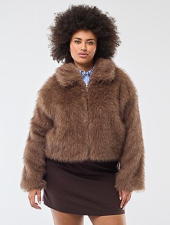 Blouson en fausse fourrure