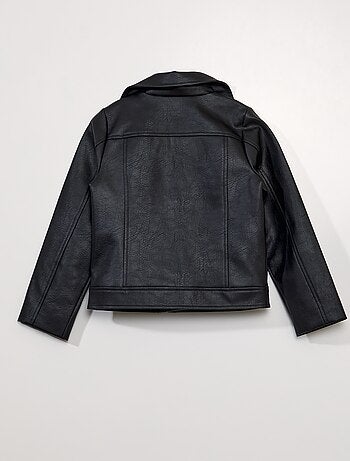 Blouson en simili esprit biker