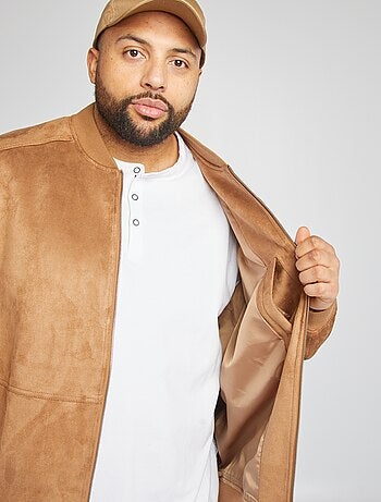 Blouson en suédine zippé