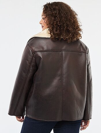 Blouson style aviateur avec doublure en fausse fourrure