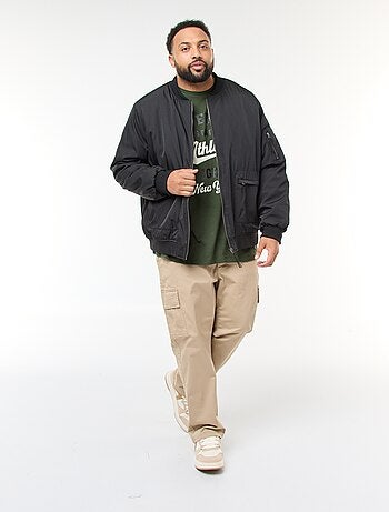 Blouson style aviateur effet satiné