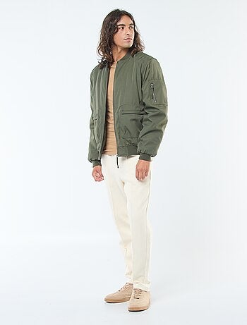 Blouson style aviateur poches à soufflet double entrée