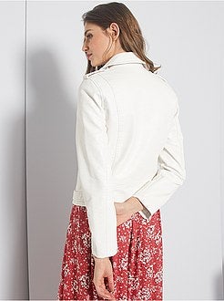 Blouson style motard en simili - Kiabi