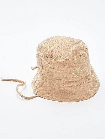 Bob en gaze de coton avec broderie soleil