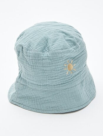 Bob en gaze de coton avec broderie soleil