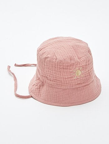 Bob en gaze de coton avec broderie soleil
