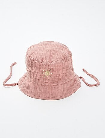 Bob en gaze de coton avec broderie soleil