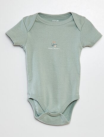 Bodies imprimés en coton - lot de 3