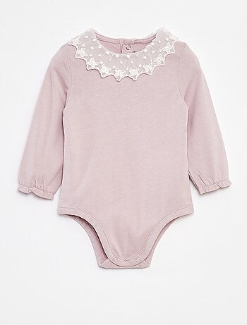 Body avec collerette en dentelle
