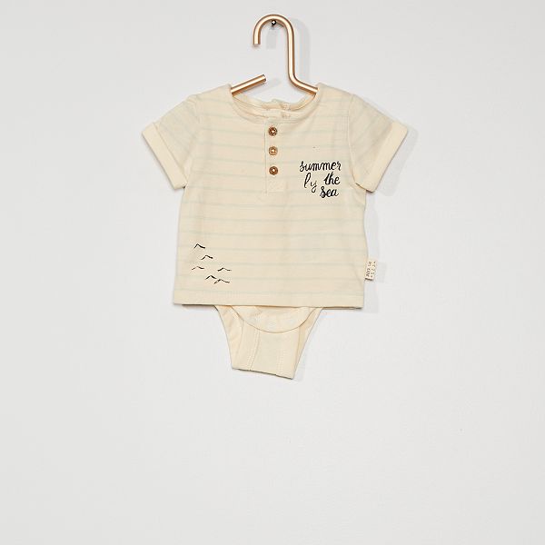 Body Effet 2 En 1 Body T Shirt Bebe Garcon Kiabi 6 00