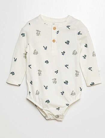 Body manches longues à motif