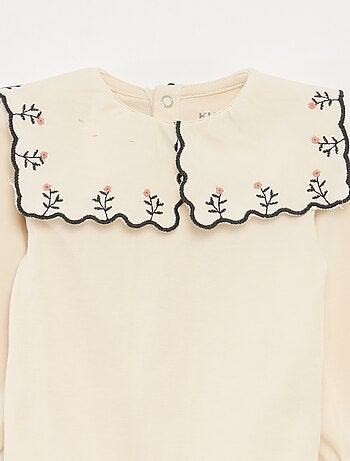 Body manches longues en jersey coton