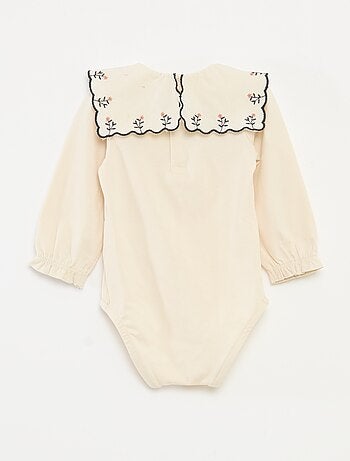 Body manches longues en jersey coton